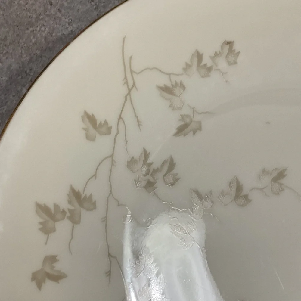 Elegant Cream and Gold Dinner Plate